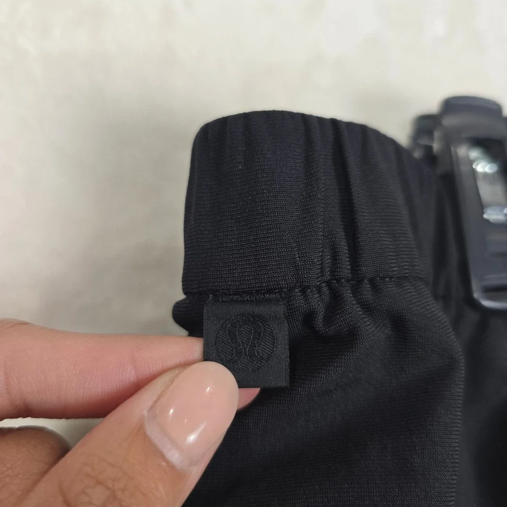 Lululemon ABC Pull-On Pant Mens Black Warpstreme Tapered Stretch Trousers Sz XL